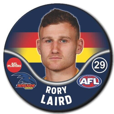 2019 AFL Adelaide Crows Player Badge - LAIRD, Rory