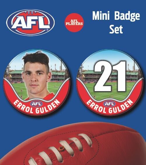 2021 AFL Sydney Swans Mini Player Badge Set - GULDEN, Errol