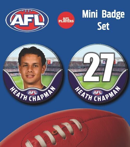 2021 AFL Fremantle Mini Player Badge Set - CHAPMAN, Heath