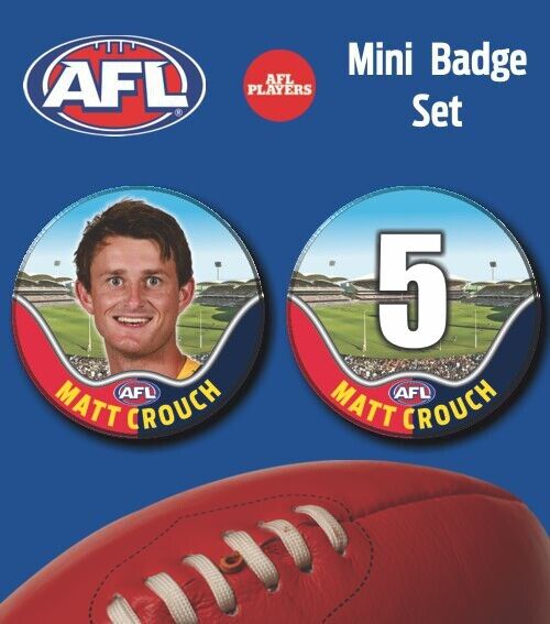 2021 AFL Adelaide Mini Player Badge Set - CROUCH, Matt