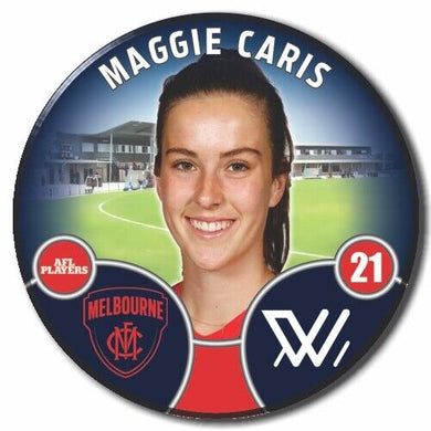 2022 AFLW Melbourne Player Badge - CARIS, Maggie