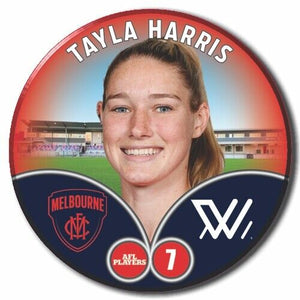 2023 AFLW S7 Melbourne Player Badge - HARRIS, Tayla