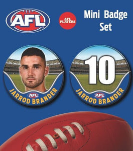 2021 AFL West Coast Eagles Mini Player Badge Set - BRANDER, Jarrod