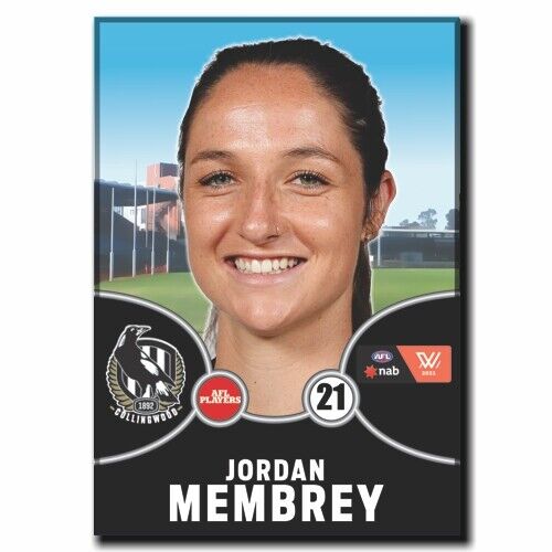 2021 AFLW Collingwood Player Magnet - MEMBREY, Jordan