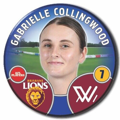 2022 AFLW Brisbane Player Badge - COLLINGWOOD, Gabrielle
