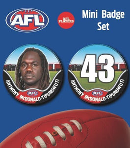 2021 AFL Essendon Mini Player Badge Set - McDONALD-TIPUNGWUTI, Anthony