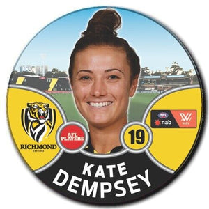 2021 AFLW Richmond Player Badge - DEMPSEY, Kate