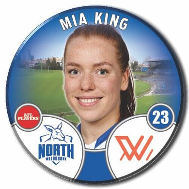 2022 AFLW North Melbourne Player Badge - KING, Mia