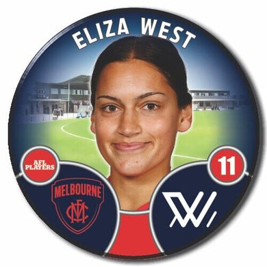 2022 AFLW Melbourne Player Badge - WEST, Eliza