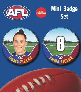 2021 AFLW Brisbane Mini Player Badge Set - ZIELKE, Emma