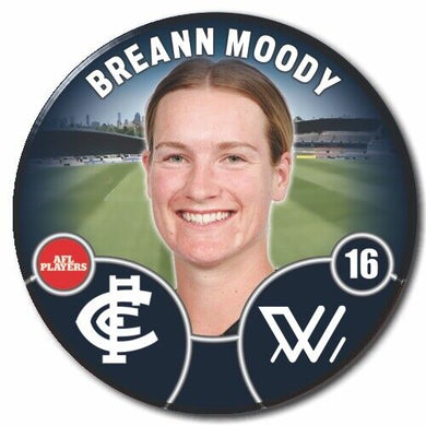 2022 AFLW Carlton Player Badge - MOODY, Breann