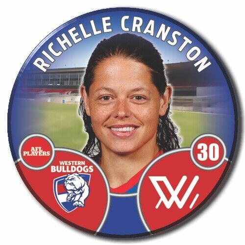 2022 AFLW Western Bulldogs Player Badge - CRANSTON, Richelle
