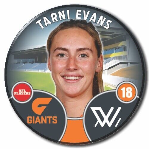 2022 AFLW GWS Player Badge - EVANS, Tarni