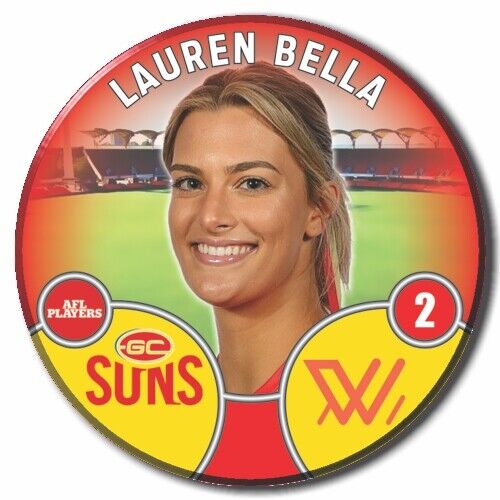2022 AFLW Gold Coast Player Badge - BELLA, Lauren