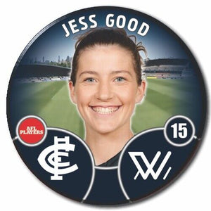 2022 AFLW Carlton Player Badge - GOOD, Jess