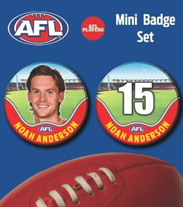 2021 AFL Gold Coast Suns Mini Player Badge Set - ANDERSON, Noah