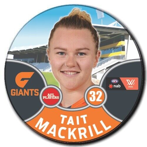 2021 AFLW GWS Badge - MACKRILL, Tait