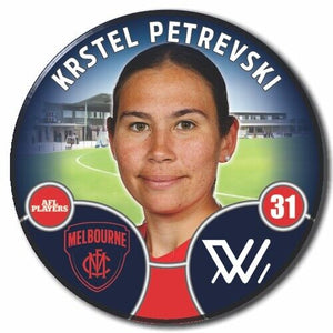2022 AFLW Melbourne Player Badge - PETREVSKI, Krstel