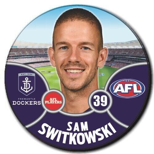 2021 AFL Fremantle Dockers Player Badge - SWITKOWSKI, Sam