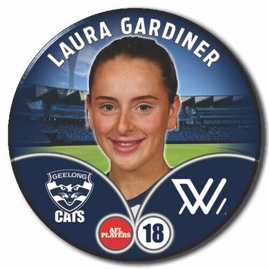 2023 AFLW S7 Geelong Player Badge - GARDINER, Laura