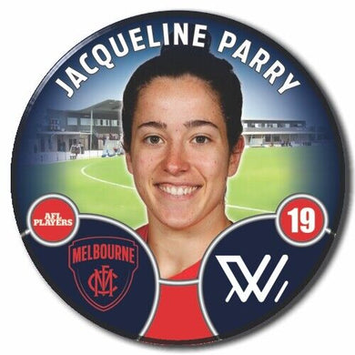 2022 AFLW Melbourne Player Badge - PARRY, Jacqueline
