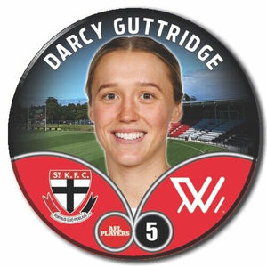 2023 AFLW S7 St Kilda Player Badge - GUTTRIDGE, Darcy