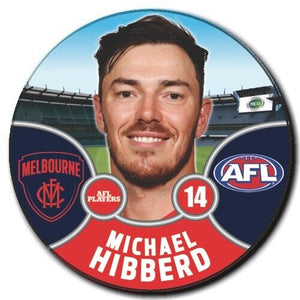 2021 AFL Melbourne Player Badge - HIBBERD, Michael