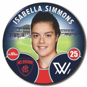 2022 AFLW Melbourne Player Badge - SIMMONS, Isabella