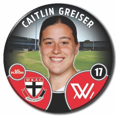 2022 AFLW St Kilda Player Badge - GREISER, Caitlin