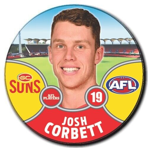 2021 AFL Gold Coast Player Badge - CORBETT, Josh