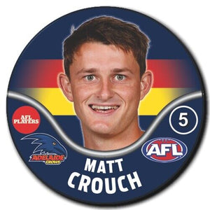 2019 AFL Adelaide Crows Player Badge - CROUCH, Matt
