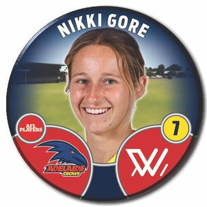 2022 AFLW Adelaide Player Badge - GORE, Nikki