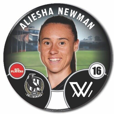 2022 AFLW Collingwood Player Badge - NEWMAN, Aliesha