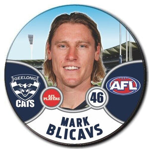 2021 AFL Geelong Player Badge - BLICAVS, Mark