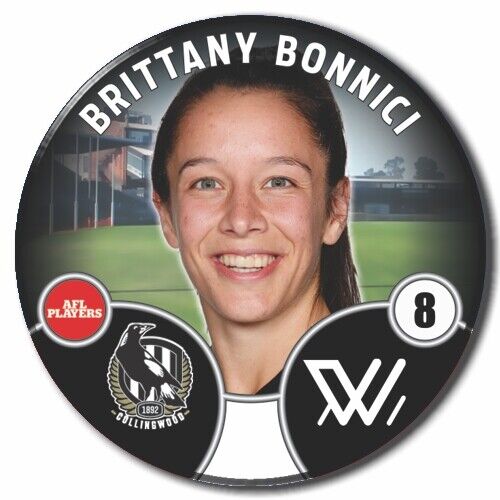 2022 AFLW Collingwood Player Badge - BONNICI, Brittany