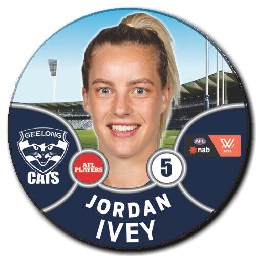 2021 AFLW Geelong Player Badge - IVEY, Jordan