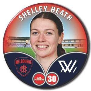 2023 AFLW S7 Melbourne Player Badge - HEATH, Shelley