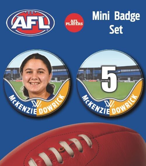 2021 AFLW West Coast Eagles Mini Player Badge Set - DOWRICK, McKenzie
