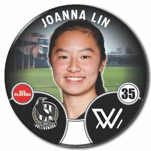 2022 AFLW Collingwood Player Badge - LIN, Joanna