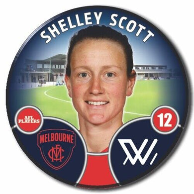 2022 AFLW Melbourne Player Badge - SCOTT, Shelley