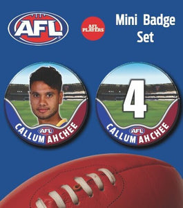 2021 AFL Brisbane Mini Player Badge Set - AHCHEE, Callum