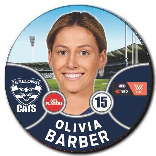 2021 AFLW Geelong Player Badge - BARBER, Olivia