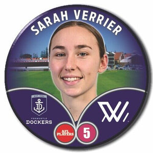 2023 AFLW S7 Fremantle Player Badge - VERRIER, Sarah