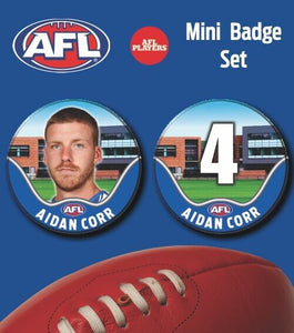 2021 AFL North Melbourne Mini Player Badge Set - CORR, Aidan