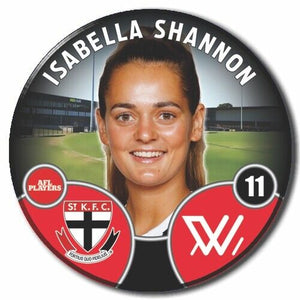 2022 AFLW St Kilda Player Badge - SHANNON, Isabella