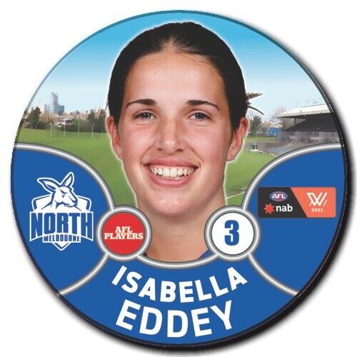 2021 AFLW North Melbourne Player Badge - EDDEY, Isabella