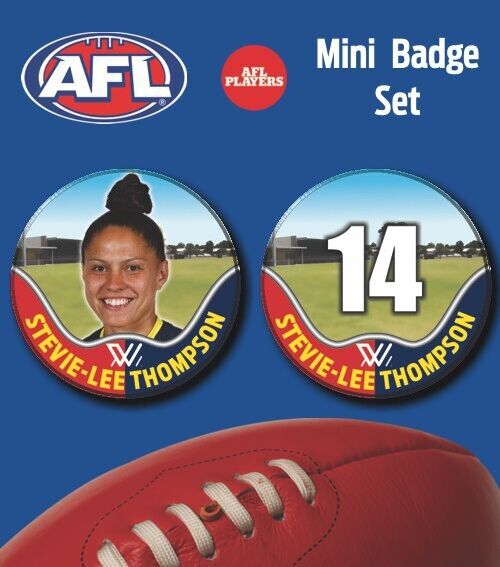 2021 AFLW Adelaide Mini Player Badge Set - THOMPSON, Stevie-Lee