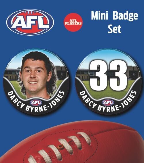 2021 AFL Port Adelaide Mini Player Badge Set - BYRNE-JONES, Darcy
