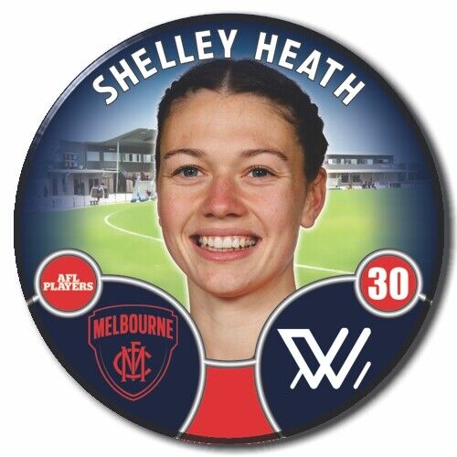 2022 AFLW Melbourne Player Badge - HEATH, Shelley