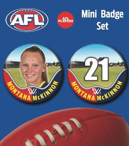 2021 AFLW Adelaide Mini Player Badge Set - McKINNON, Montana